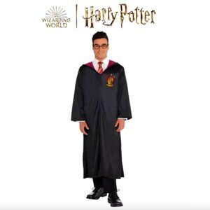 Happy Potter Hogwarts Gryffindor 2 Pc Adult Unisex Costume Bundle, Adult OS